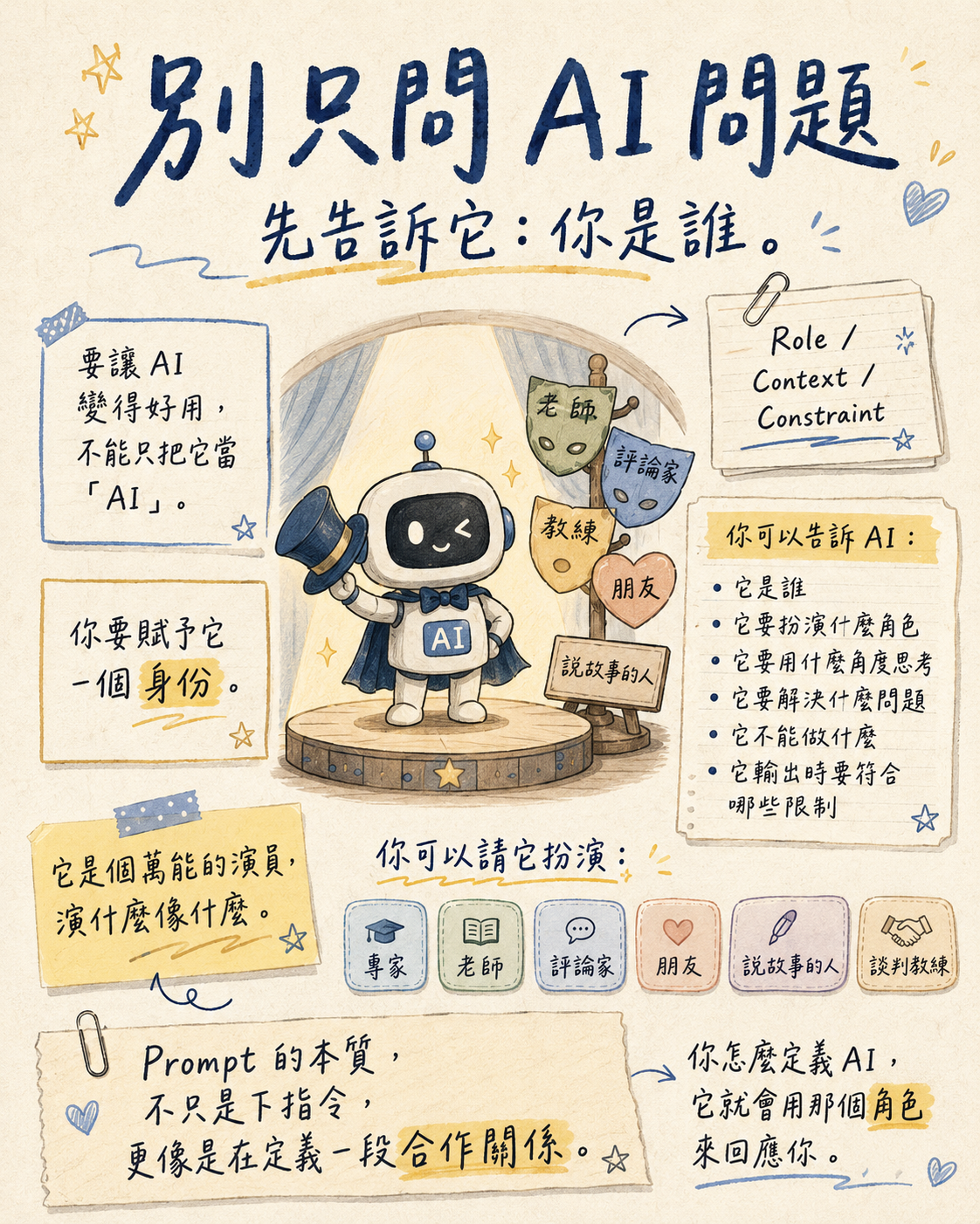 別只問 AI 問題,先告訴它你是誰